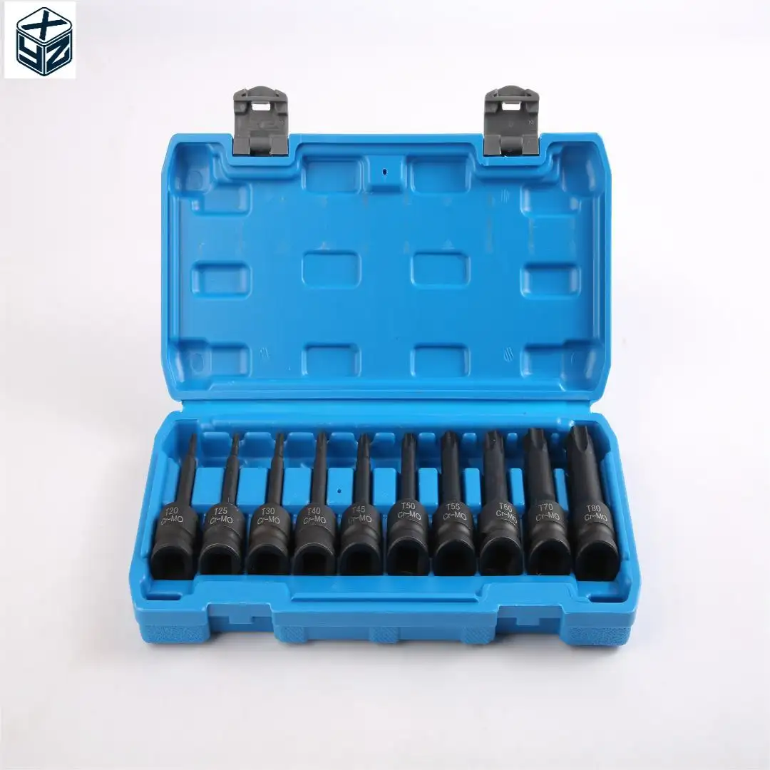 Manufacture wholesale CR-MO material 20pcs 78 series T20 to T80 durable impact socket set