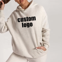 Sweat-shirts à capuche personnalisés pour femmes, sweat-shirts amples brodés unis, sweat-shirts oversize pour femmes, essentiels Chaogongfang