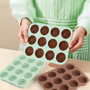 Moule à gâteau en silicone gaufré, moule à muffins en silicone de qualité alimentaire antiadhésif, plaque de cuisson sans BPA / compatible four, micro-ondes et congélateur - Product Image 1