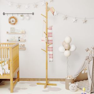 <span class=keywords><strong>Porte</strong></span>-<span class=keywords><strong>manteau</strong></span> en bambou sur pied, 9 crochets, hauteur réglable, pour enfants et adultes, entrée, <span class=keywords><strong>chambre</strong></span>, bureau - Product Image 4