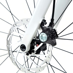 Bicicletta da Città Economica 700C con Pneumatici Larghi, Forcella in Fibra di Carbonio, Freni a Disco Idraulici Completi, Cambio SHIMANO a 24 Velocità, Leggera e Antiscivolo - Product Image 6