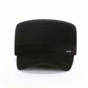 2025 Winter Thick Warm <b>Flat</b> Top Sports <b>Caps</b> for <b>Men</b> Outdoor Fashion Casual Captain Hat Rubber Eco-Friendly Silk Screen Printed - Product Image 2