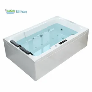 Úc Phòng Tắm Deluxe Vòi Hoa Sen Kết Hợp Trắng Acrylic Spa Bồn Tắm Lớn Bong Bóng Máy Bay Phản Lực Massage Xoáy Bồn Tắm Với 2 Gối