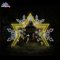 Luces LED con motivos de estrellas 3D, decoración de centro comercial de PVC a prueba de agua para Bodas de Navidad y Halloween