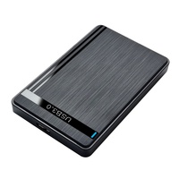 Caja Externa para Disco Duro Móvil de 2.5 Pulgadas, SSD, SATA, Interfaz Micro USB 3.0, Sin Herramientas, Color Negro