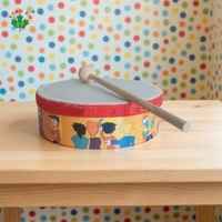 Tambourine Latest Novelty Products Sheepskin Colorful Mini Wood Tambourine for Musical Instruments Percussion