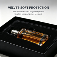 Boîtes d'emballage cosmétiques rigides pliables écologiques personnalisées de luxe avec logo, couvercle magnétique, boîte cadeau en papier noir, éponge