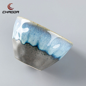 Vente en gros de saladier de style japonais Four bleu clair vaisselle en céramique <span class=keywords><strong>assiettes</strong></span> et bol vaisselle service de vaisselle en porcelaine - Product Image 3