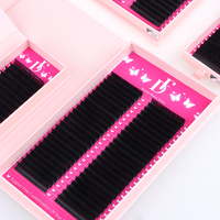 Extensions de cils DreamFlower en cheveux synthétiques noir mat, sans cruauté, fabriquées à la machine, plateaux de volume, fournitures en soie PBT, vente en gros