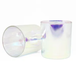 Atacado Clear Luxury Glass Holographic Vela Frascos E Embalagem