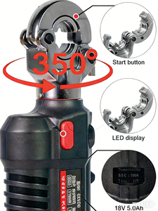 Tahan Lama 360 °   Alat Crimping Baterai Hidrolik Kepala Putar dengan Layar Digital, Peralatan Hidrolik Tahan Lama - Product Image 2