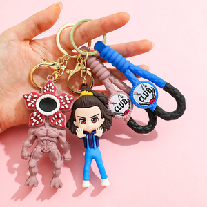 Nouveau pendentif en silicone <span class=keywords><strong>Stranger</strong></span> <span class=keywords><strong>Things</strong></span> de dessin animé, fait main, mignon, pour sac, porte-clés de voiture, jouet, cadeau - Product Image 6