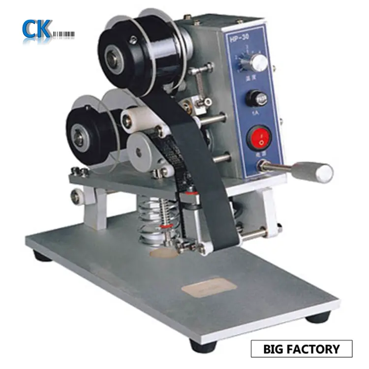 Sıcak damgalama folyo isı transferi CK50 sıcak damgalama folyo tarih baskı şerit sıcak folyo şerit için kodlama bant makinesi