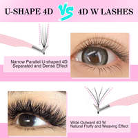 Meilleur fournisseur de plateaux à cils VAVALASH, cils en U 4D naturels noirs technologiques pour un look de cils amélioré
