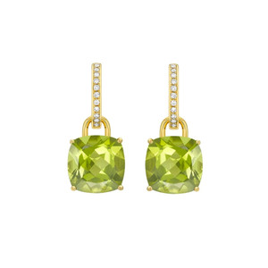Pendientes CANNER, los Más Vendidos del Verano, con Circonitas Grandes 5A de Color Verde Oliva Brillante, Multicolor, Combinan con Todo - Product Image 1