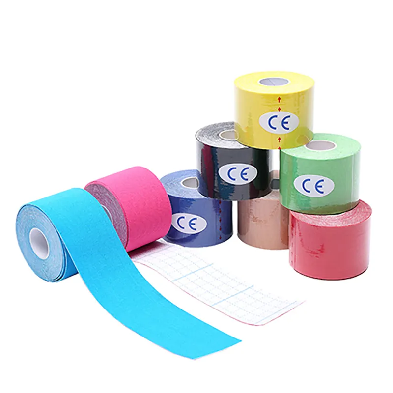 CE Bán Buôn Multicolor Sport Therapy Chữa Physio Chăm Sóc Sức Khỏe Cơ Bắp Vật Lý Latex Miễn Phí Bông Đàn Hồi Kinesiology K Băng