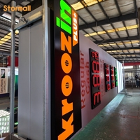 Panneau LED rectangulaire en alliage d'aluminium IP65 étanche pour affichage des prix du carburant, avec télécommande haute luminosité pour station-service