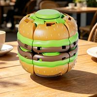 Mini Hamburger Push Gyro Rotating Fidget Cube Ball, Ornement Décoratif pour la Maison