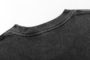 Logo personnalisé imprimé graphique surdimensionné coupe ample grand T-shirt pour hommes 100% coton lourd col rond lavé à l'acide T-shirt - Product Image 5