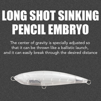OEM 147mm 45g/61g Big Game Pencil Hard Bait Unpainted pour la pêche en mer et en rivière, leurres coulants, blanks à faire soi-même, équipement de pêche au saumon