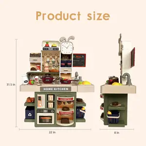 EPT New 42 Pcs Pretend Play Realistic Play House Toy Food Toy Kitchen Toy With Spray