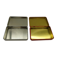Petites boîtes en fer blanc à charnière, blanc, rectangle pour gomme à mâcher, de qualité alimentaire, mini boîte en fer blanc avec couvercle rabattable