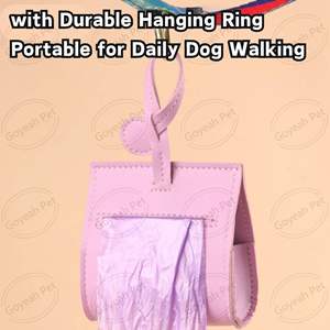 Dispenser per Sacchetti per Escrementi di Cane in Pelle PU con Ampia Apertura, Porta Sacchetti per Rifiuti di Animali Domestici con Cuciture Resistenti - Product Image 5