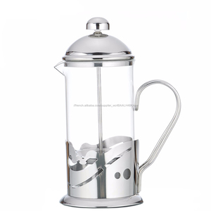 Médiéval européen vintage style Français Presse café <span class=keywords><strong>piston</strong></span>, balustrade en <span class=keywords><strong>verre</strong></span> d'acier inoxydable presse française <span class=keywords><strong>cafetière</strong></span> - Product Image 1