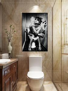 Pittura Hotel toilette pittura murale ritratto in <span class=keywords><strong>bianco</strong></span> <span class=keywords><strong>e</strong></span> <span class=keywords><strong>nero</strong></span> tela pittura Home Living Decor - Product Image 5