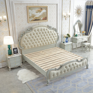 Moderno 2 metros de cuero suave cama Luz de lujo de gama alta muebles de <span class=keywords><strong>dormitorio</strong></span> Simple <span class=keywords><strong>matrimonio</strong></span> doble princesa diseño de madera Metal - Product Image 3