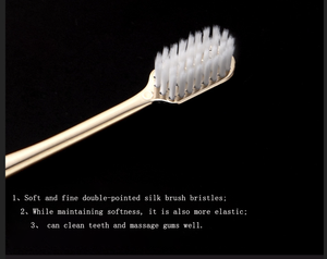 Nouvelle <span class=keywords><strong>brosse</strong></span> <span class=keywords><strong>à</strong></span> dents <span class=keywords><strong>à</strong></span> poils souples avec placage or champagne pour un nettoyage interdentaire en profondeur - Product Image 3