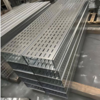 Plateau de câblage perforé galvanisé à chaud sur mesure 100x50 200x100mm pour la gestion des câbles d'alimentation des centres de données