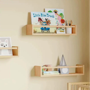 Wall-mounted Wooden <b>Storage</b> <b>Rack</b> Rectangle Minimalist Design Bathroom Toiletries Organizer Durable Custom Size - Product Image 4