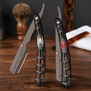 มีดโกนพับได้ Maclura ลายแมงมุม ใบมีดสแตนเลส ด้ามจับพลาสติก สำหรับโกนหนวด - Product Image 4