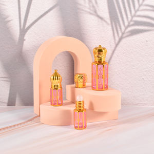 Luxuriöse Dubai Roll-on 3ML 12ML Farbige Galvanisierte Gravierte Parfüm Ätherisches Öl Roll-on Flasche - Product Image 1