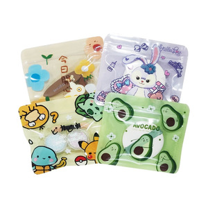 Cute Cartoon Zip Lock Baggy Mini Gift Packaging Cookie Snack Food Resealable Clear Plastic Bag