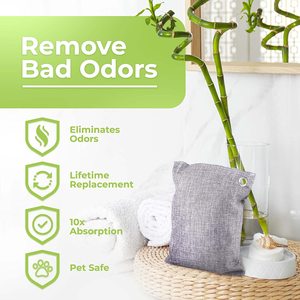أكياس تطهير بالفحم ممتص للرائحة المنزلية الطبيعية النشطة معطر أحذية ومزيل رائحة عطرة بالفساتين الضوئية - Product Image 2