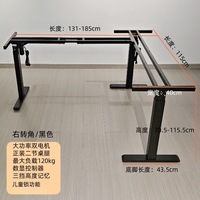 Bureau assis-debout ergonomique robuste avec mécanisme de levage fluide, bureau réglable en hauteur pour mobilier de bureau