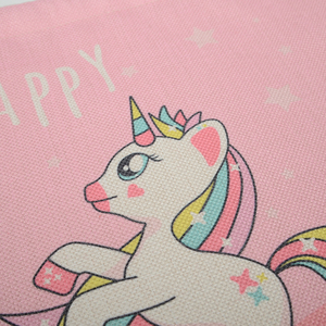 Grand sac cadeau en lin naturel 33x42cm avec cordon de serrage pour sublimation, idéal pour les décorations de fête, les anniversaires d'enfants, mignon et abordable - Product Image 2
