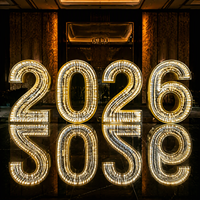 Enseigne lumineuse 3D personnalisée effet abysse, lettres canal LED RGBIC activées par le son, décoration publicitaire moderne pour bars à cocktails et pubs