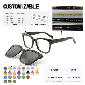 Gafas de Sol Polarizadas Retro Clásicas de Acetato con Diseño de Ojo de Gato, Protección UV400, con Clip, Ligeras y Modernas - Product Image 3