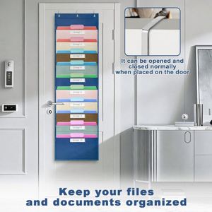 Organisateur de fichiers suspendu au-dessus de la porte, 10 poches, en tissu Oxford 600D, pour fichiers, magazines, fournitures de bureau et scolaires - Product Image 6
