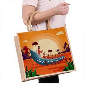 Bolsas de Compra Dobles de Yute de Bajo Costo, Ecológicas, Económicas, de Origen Vegetal, Gran Capacidad, para Compras, Picnic, Playa, Uso Diario, Alimentos y Herramientas - Product Image 1