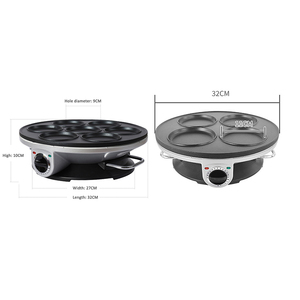 Máquina eléctrica para hacer hamburguesas de huevos asados, pasta de frijoles rojos, máquina para hacer pasteles, horno de crepé Dorayaki, tortitas, bistec, tortilla, sartén EU - Product Image 6