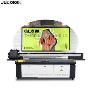 Alta eficiencia 2513 Impresora Uv industrial grande Vidrio Cerámica Granito PVC 3D Uv Impresora plana