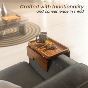 Mesa de centro plegable de madera maciza de estilo nórdico, bandeja de almacenamiento multifuncional para sala de estar, diseño moderno - Product Image 5