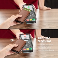 TILONSTAR TVC203 dompet penyimpan kartu kredit pria, dompet pemegang kartu kredit kulit penghalang RFID mewah kustom
