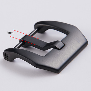 Sang Trọng Chất Lượng Cao Màu Đen Bạc Mạ Chải Khóa <span class=keywords><strong>316</strong></span> Thép Không Gỉ Xem <span class=keywords><strong>Clasp</strong></span> Cho Panera Da Ban Nhạc 18/20/22Mm - Product Image 5