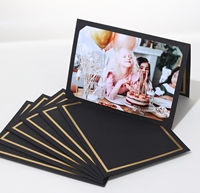 Chine Dossier Fabricant Personnalisé Photo Dossier Cadre Noir Papier Cadre Photo Carte 5x7 Carton Cadre Photo Cartes De Voeux