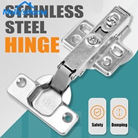 Charnières de porte d'armoire en acier inoxydable à fermeture douce réglables en 3D, charnières en forme de coupelle de 35 mm pour porte d'armoire de cuisine